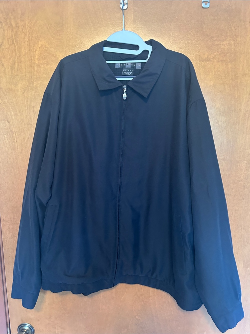 Nike Black Windbreaker Jacket with Zip Front